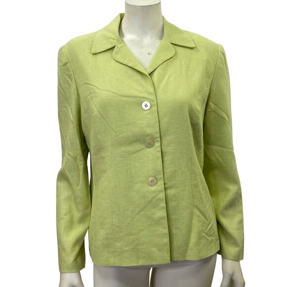 Coldwater Creek Linen Blend Womens Button-Up Blazer Jacket size 10 - Picture 1 of 7